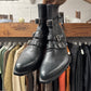 Celine ‘Berlin’ Strap Closure Cuban Heel Calfskin Leather Boots