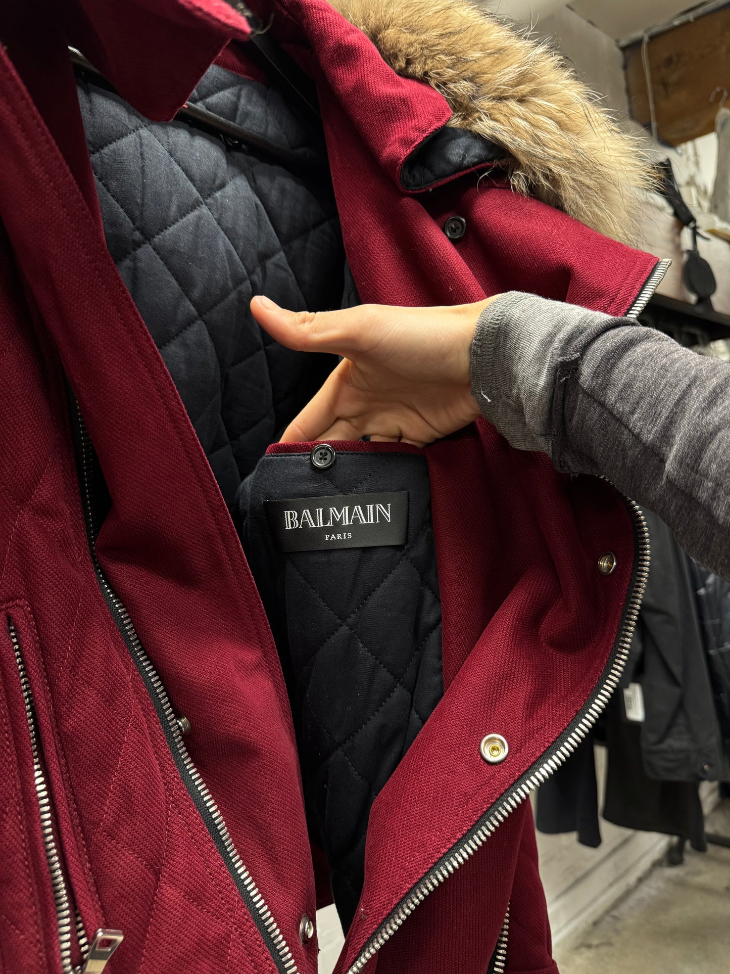 AW2012 Balmain by Olivier Rousteig Racoon Fur Hooded Jacket