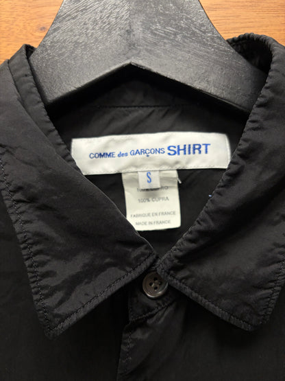 Comme Des Garçons Shirt Silky Black Button Up Shirt