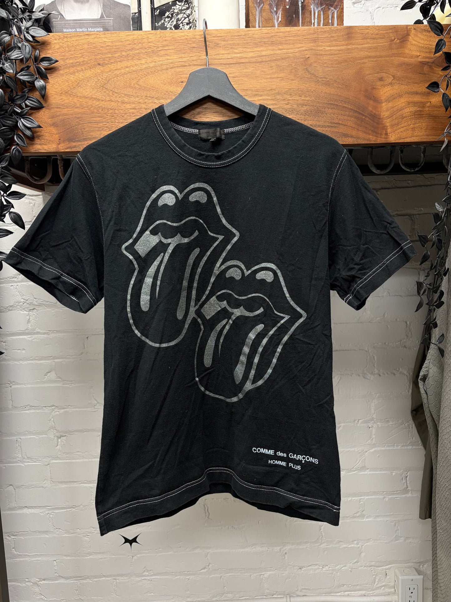 SS2005 Comme Des Garçons Homme Plus ‘Rolling Stones’ Contrast Stitch T-Shirt