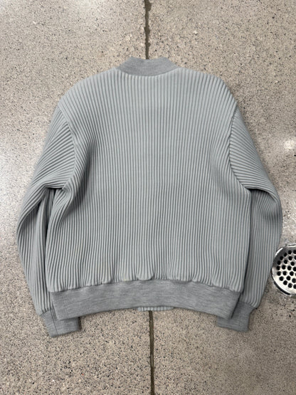 Issey Miyake ‘Homme Plisse’ Pleated Grey Bomber Jacket