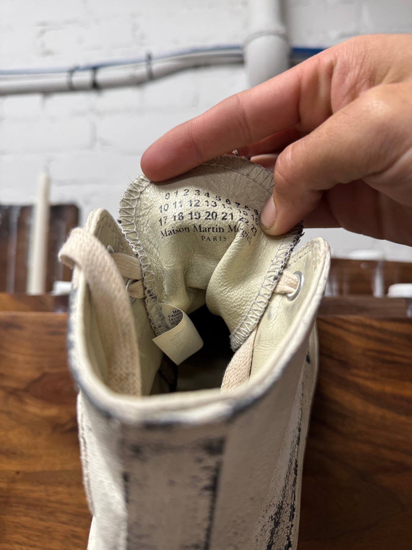 Maison Margiela x Converse ‘Chuck 70’ Paint Crack High Top Sneakers