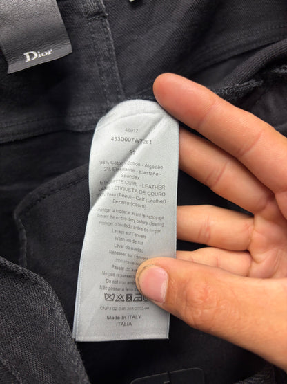 Dior Homme ‘Sequin Bug Denim’ Black Skinny Jeans