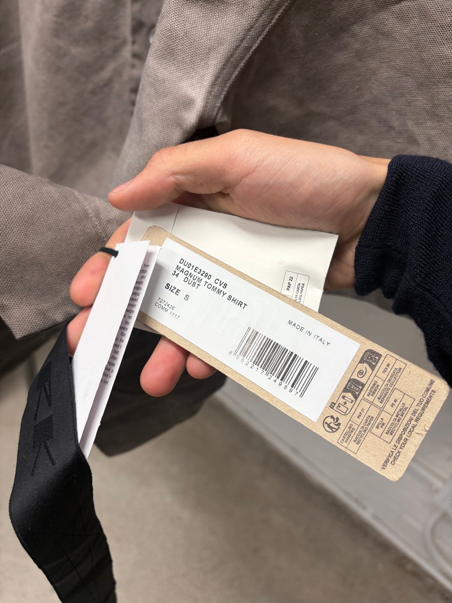 Rick Owens DRKSHDW ‘Magnum Tommy’ Oversized Dust Brown Denim Work Shirt