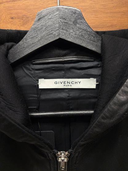 AW2015 Givenchy by Ricardo Tisci Striped Lambskin Leather Hooded Bomber Jacket