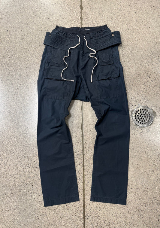 Rick Owens Olmar & Mirta Era ‘Creatch’ Cotton Cargo Pants