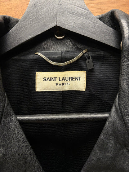 SS2014 Saint Laurent by Hedi Slimane ‘L17’ Rivet Studded Black Leather Biker Jacket