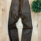 Vintage 1990s Jean Paul Gaultier Dark Brown Calfskin Leather Pants