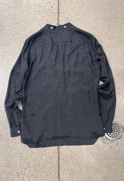 SS2023 Rick Owens ‘Edfu’ Fogpocket Cupro Button Down Shirt