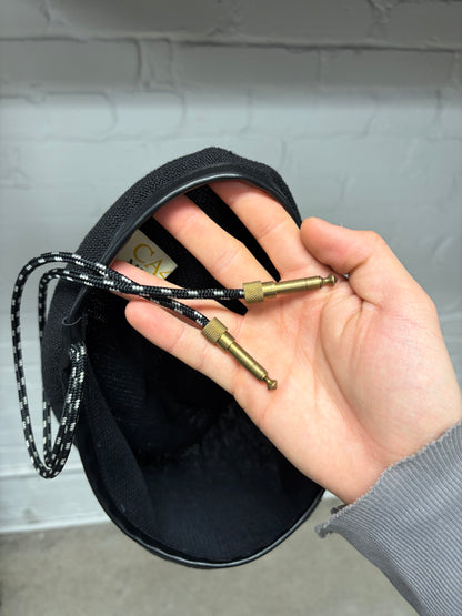 2000s Mihara Yasuhiro ‘Headphone Jack’ Black Slouched Beret