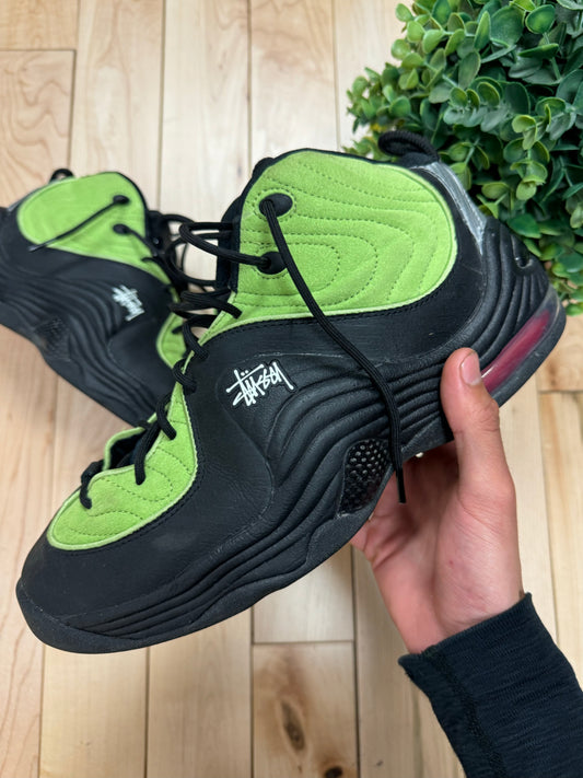 Stussy x Nike ‘Air Penny 2’ Vivid Green/Black High Top Sneakers