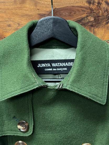 AW2006 Junya Watanabe ‘Taxi Driver’ Distressed Green Wool Trench Coat