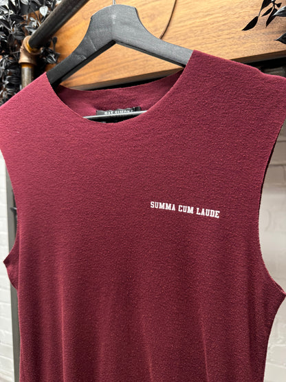 SS2000 Raf Simons ‘Summa Cum Laude’ Maroon Tank Top
