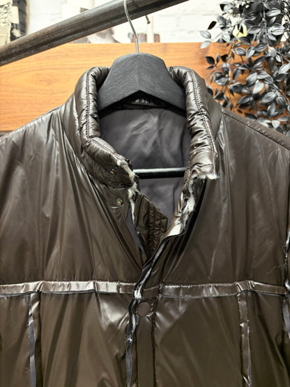 Maison Martin Margiela ‘Leaking’ Faux Distressed Brown Puffer Jacket