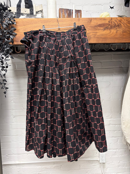 Yohji Yamamoto Pour Homme Patterned Red/Black Carousel Balloon Cut Shorts