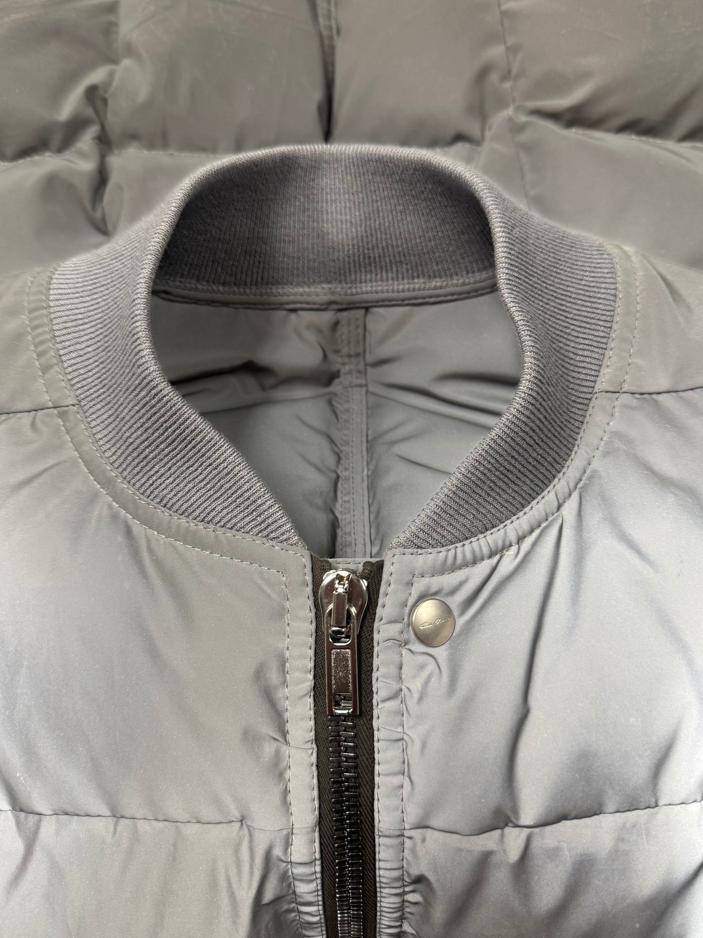 AW2022 Rick Owens Mainline ‘Strobe’ 3M Reflective Padded Bomber Jacket