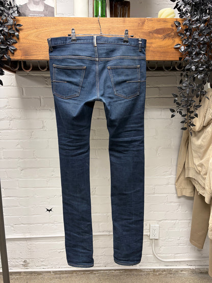 Dior Homme ‘Unaltered’ Raw Washed Blue Skinny Jeans