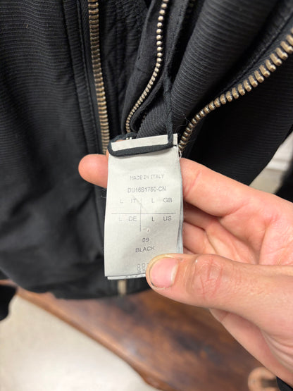 Early 2000s Rick Owens DRKDHDW Black Corduroy MA-1 Bomber Jacket