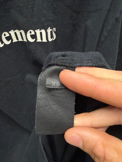 SS2020 Vetements ‘Shipping Label’ Black Logo T-Shirt