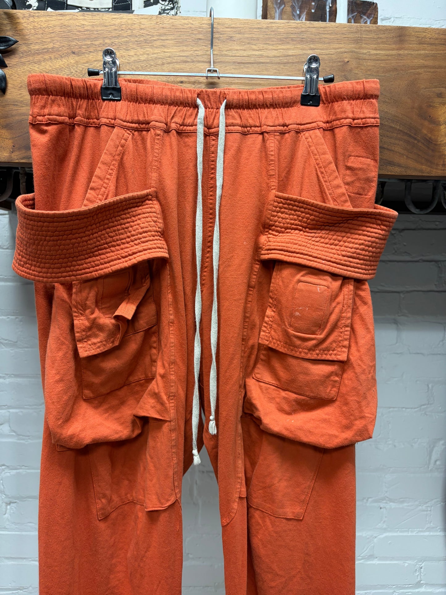 Rick Owens ‘Creatch’ Orange Drawstring Sweatpants