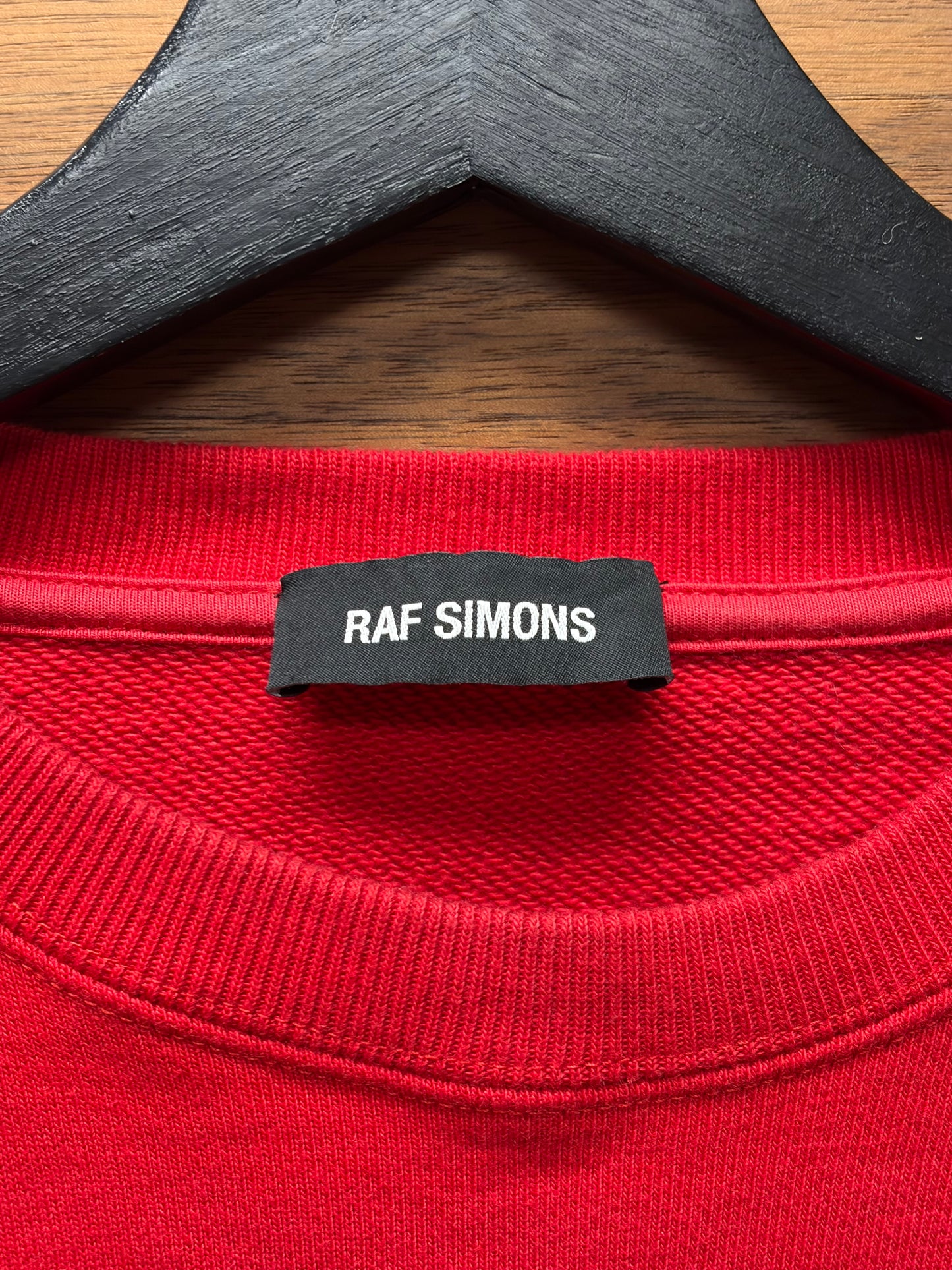 SS2019 Raf Simons ‘Isolated Heroes’ Red Graphic Sweatshirt