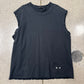 Helmut Lang Distressed Sleeveless Cutoff Sweatshirt