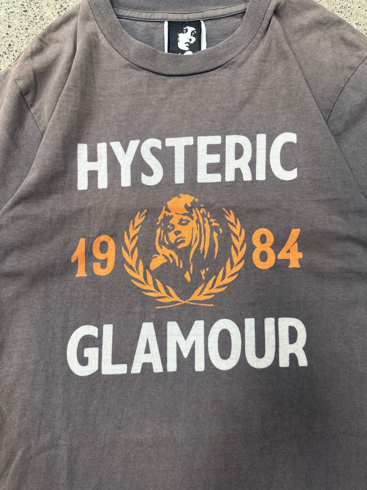 2000s Hysteric Glamour Brown ‘Sun Faded’ Graphic T-Shirt