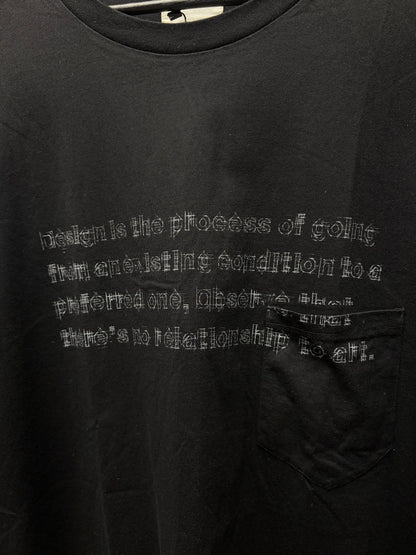 SS2021 Takahiro Miyashita the Soloist ‘Design Process’ Black Script T-Shirt