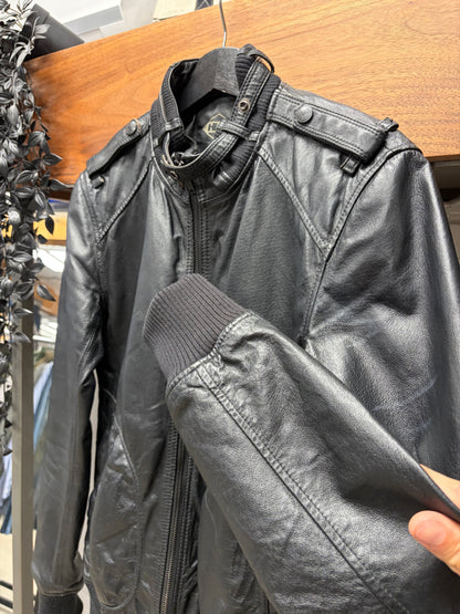 Hysteric Glamour Calfskin Leather Black Moto Jacket
