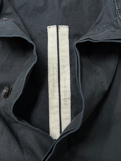 AW2021 Rick Owens ‘Gethsemane’ Mainline Black Cotton Work-Shirt