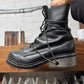 AW1996 ‘Dirk Bikkembergs ‘Metal Heel’ Wraparound Lace Leather Boots