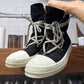 Rick Owens Black Canvas ‘Pentagram’ Lace Ramones