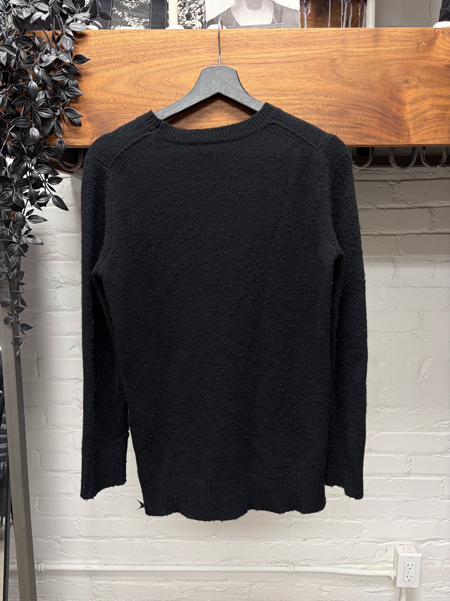 Ann Demeulemeester Black Wool Knit Sweater