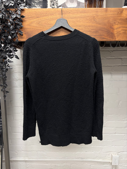 Ann Demeulemeester Black Wool Knit Sweater
