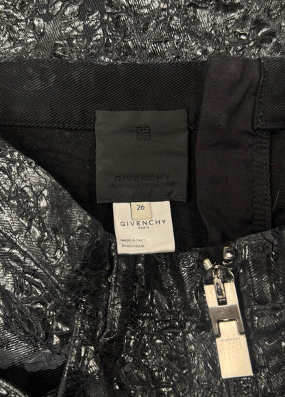 Givenchy ‘Paint Crackled’ Integral Zip Denim