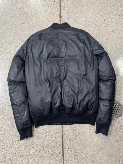 Rick Owens ‘Goose Down’ Padded MA-1 Black Bomber Jacket