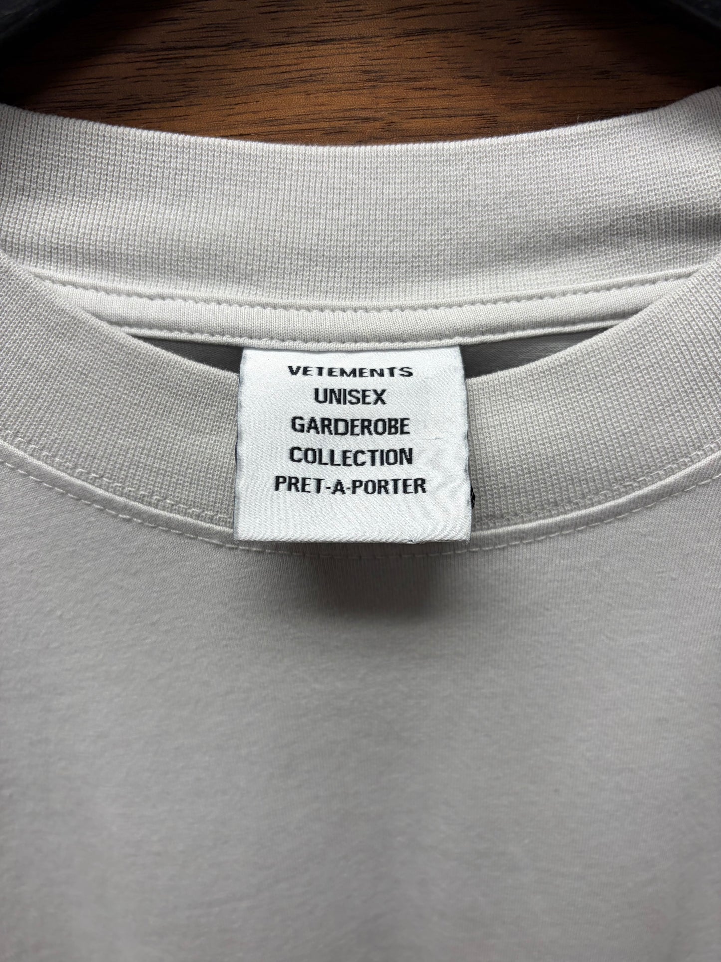 Vetements Limited Edition Grey Oversized Logo T-Shirt