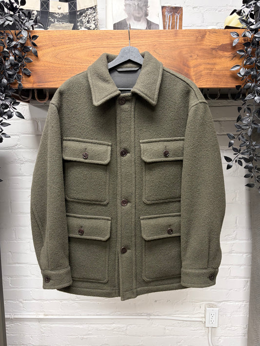 Lemaire Heavyweight Dark Brown Wool ‘Hunting’ Jacket