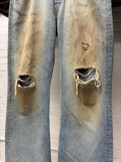 Acne Studios Mud Wash Blue ‘2021M’ Flared Leg Denim