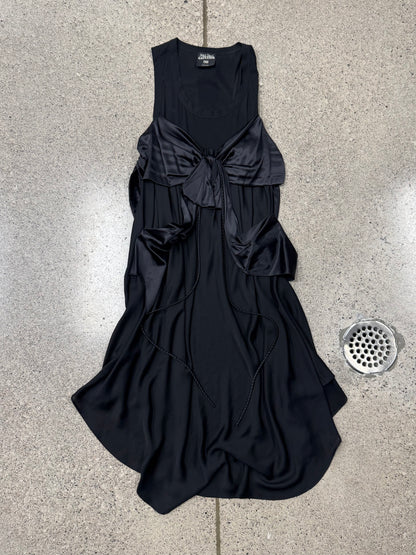 Vintage Jean Paul Gaultier ‘Bow’ Black Semi-Sheer Dress