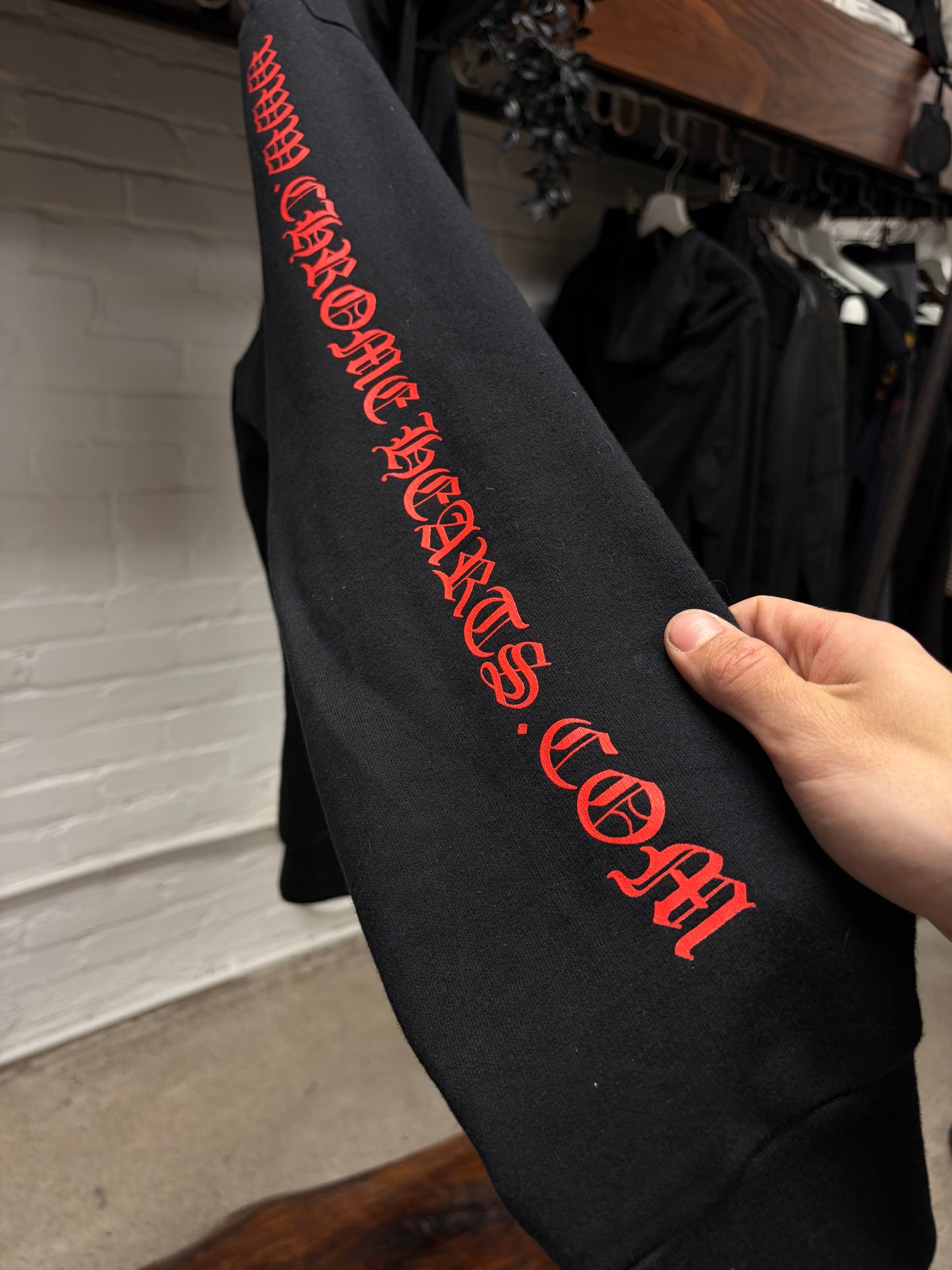 Chrome Hearts ‘Online Exclusive’ Red/Black Horseshoe Logo Hoodie