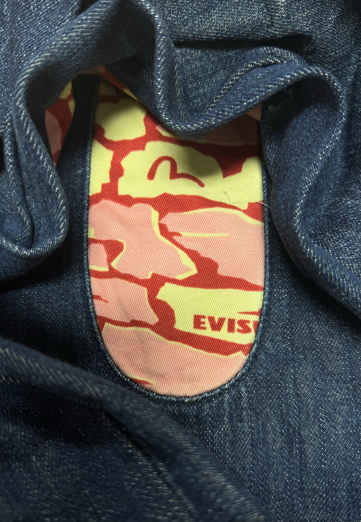 2000s Evisu ‘Pink Brick’ Raw Blue Selvedge Denim