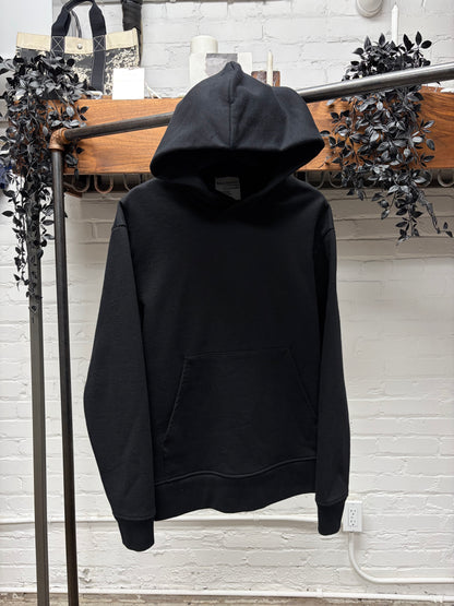 Acne Studios Heavyweight Black Cotton Minimal Hoodie