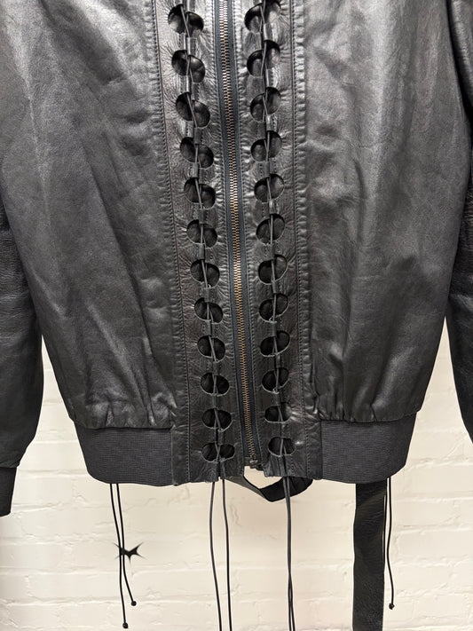 SAMPLE SS2001 Helmut Lang ‘Corset Bondage’ Lambskin Leather Jacket