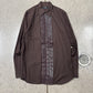 Givenchy ‘Zipper Track’ Brown Concealed Button Down Shirt