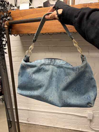 2002 Chanel ‘Cruise’ Denim CC Interlock Monogram Hobo Bag
