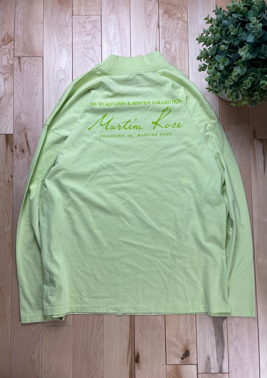 Martine Rose Dust Green Logo Long-Sleeve Shirt