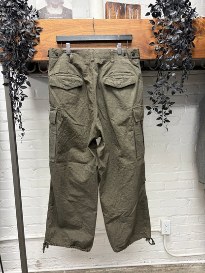 Yohji Yamamoto Pour Homme Military Green Wide Leg ‘Parachute’ Cargo Pants