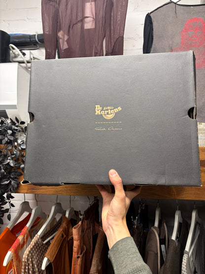 Rick Owens × Doc Martens '1460' Quad Sole Black Leather Combat Boots