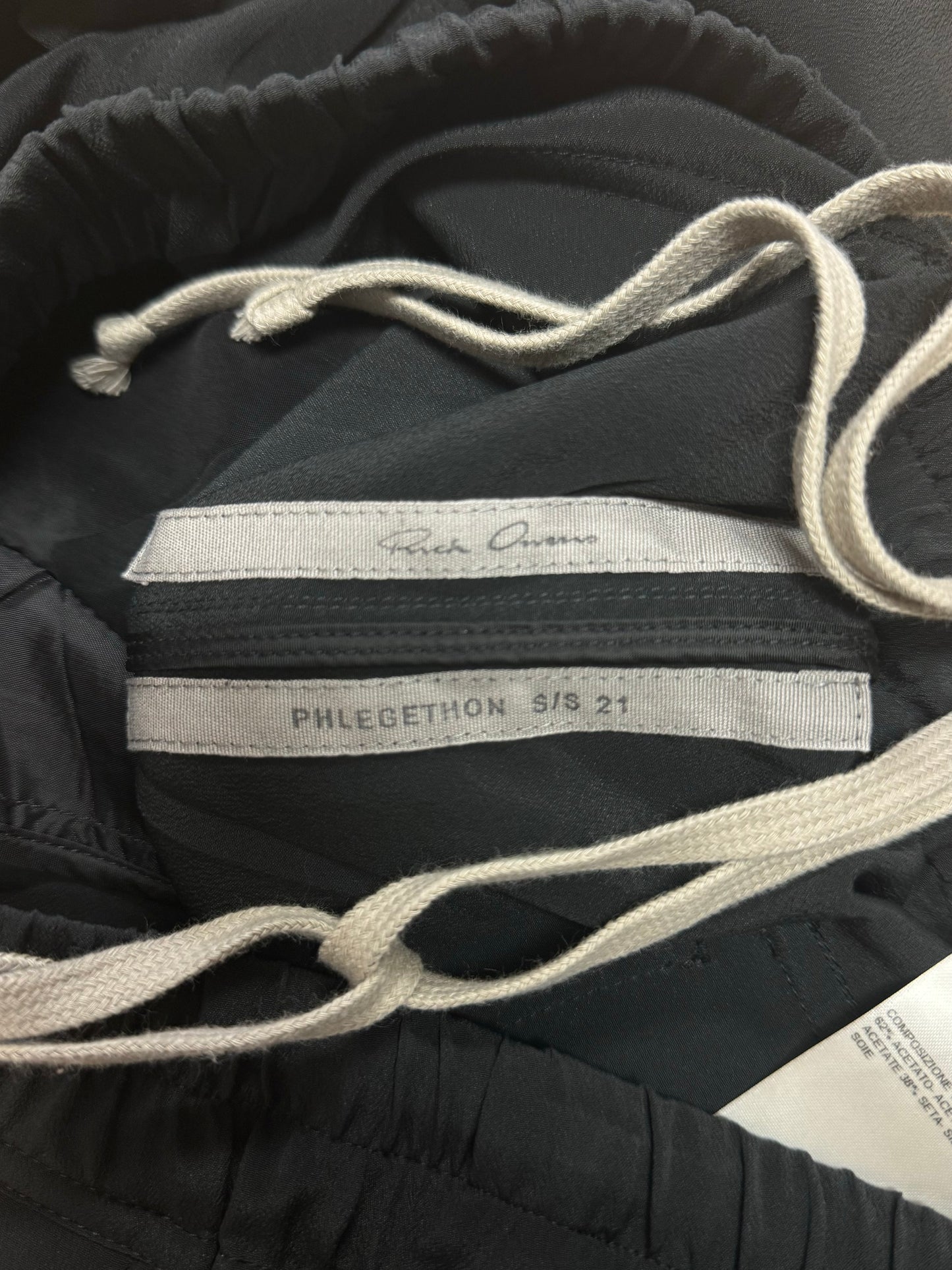 SS2021 Rick Owens ‘Phlegethon’ 3/4 Length Cargo Joggers